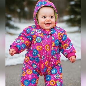 Hanna Andersson Floral Snowsuit